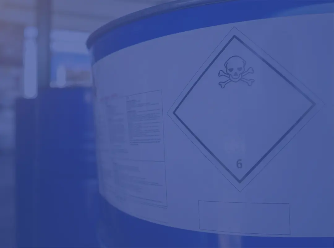 Hazardous waste services blue overlay - desktop