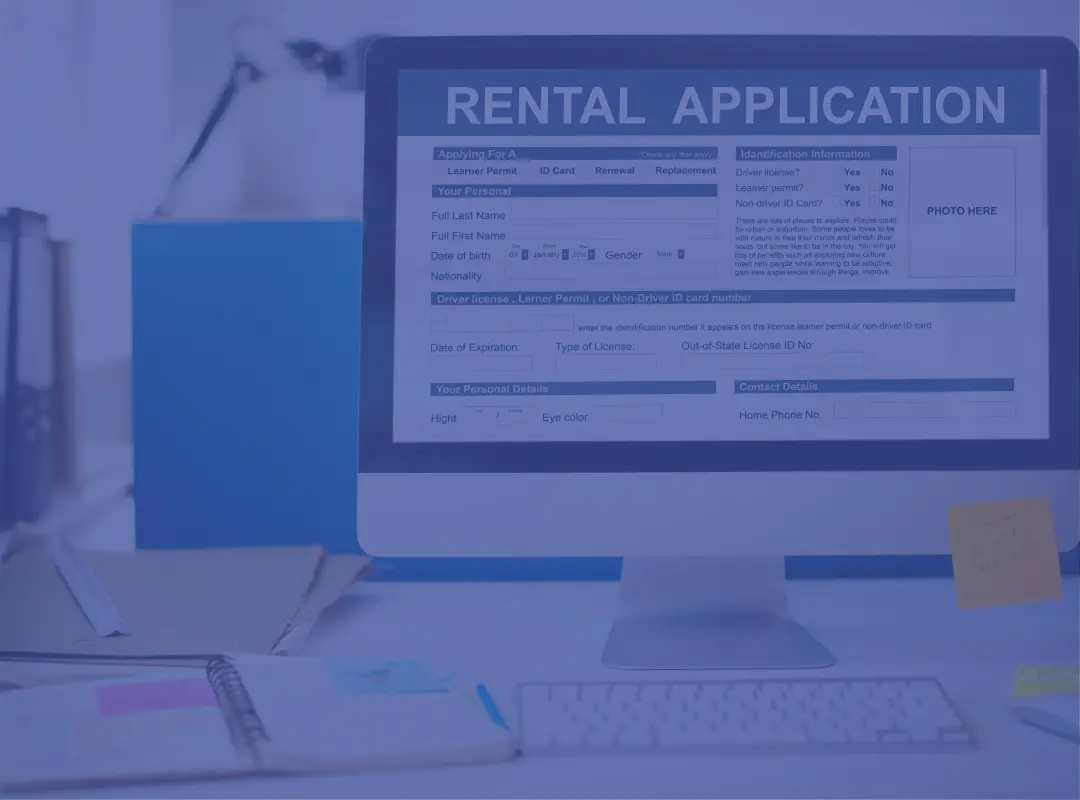 Rental Application Form Financial Concept (Overlay)