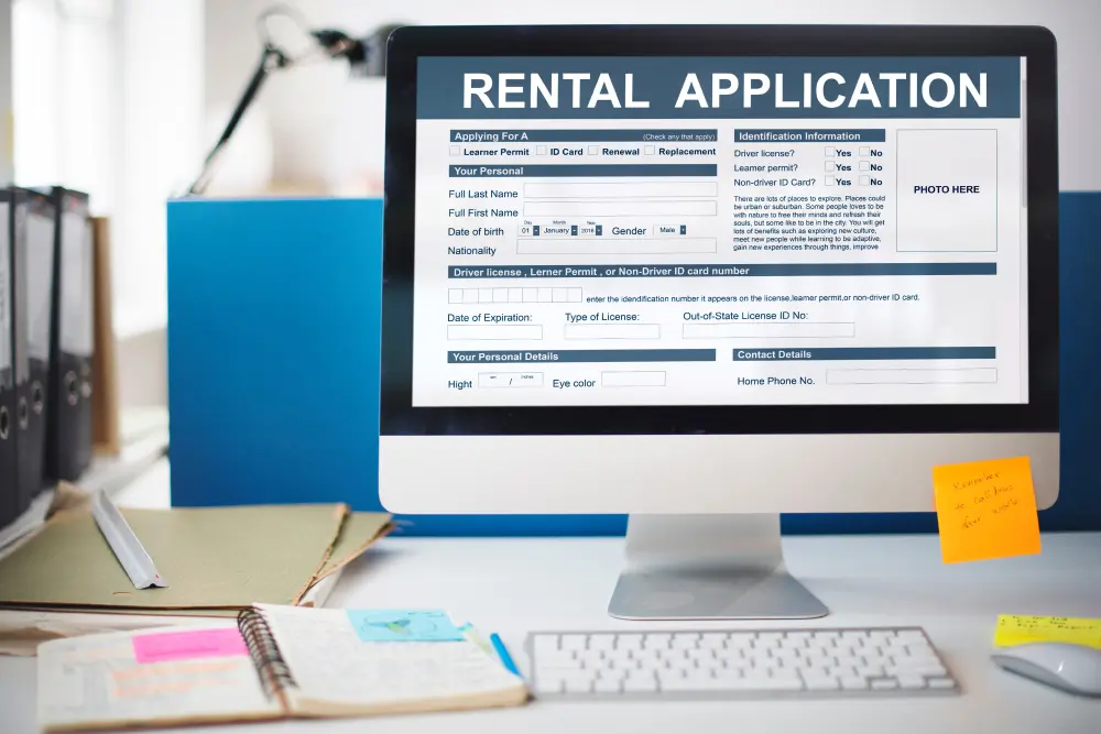 Rental Application Form Financial Concept Mobile